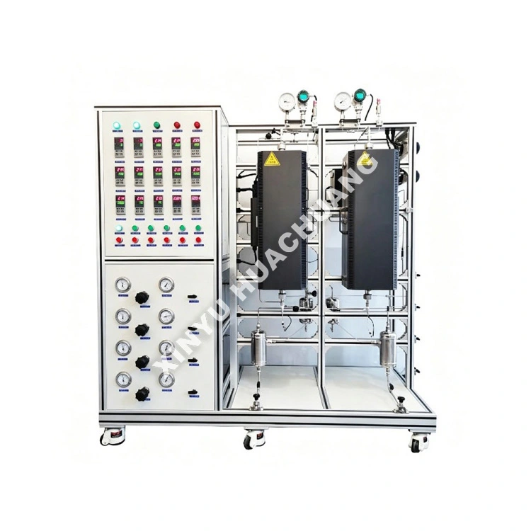 Evaluatie-eenheid met dubbele reactor Evaluatie-eenheid met dubbele reactor